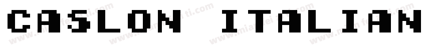 Caslon Italian字体转换